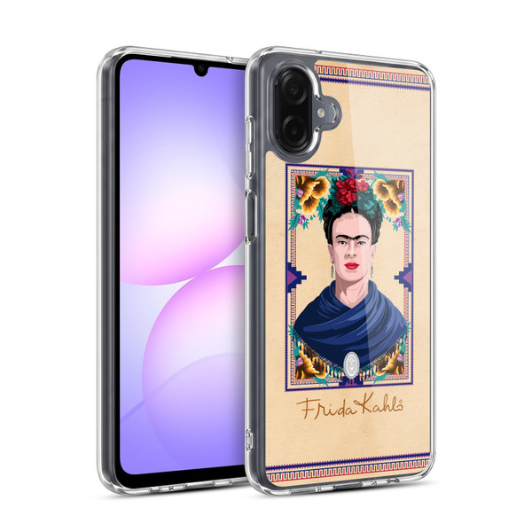 Frida Kahlo Portrait Blue Soft Gel Case for Samsung Galaxy A07 4G
