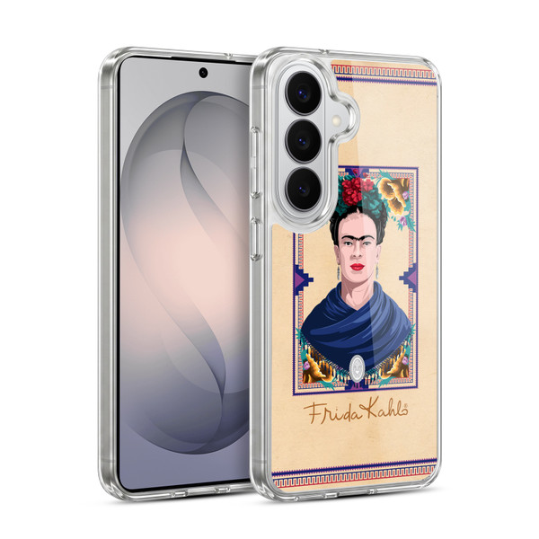 Frida Kahlo Portrait Blue Soft Gel Case for Samsung Galaxy S26
