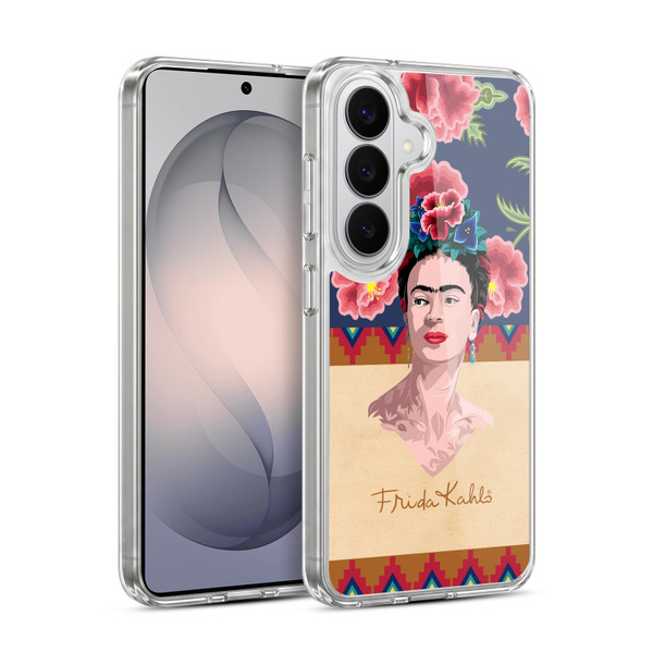 Frida Kahlo Portrait Red Soft Gel Case for Samsung Galaxy S26 Plus