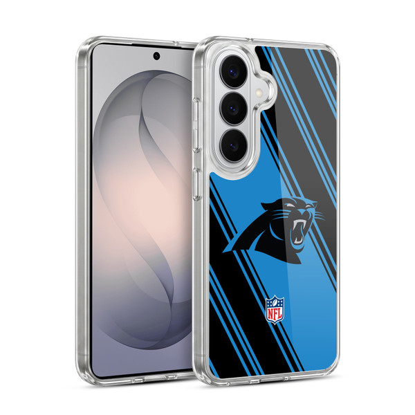 NFL Carolina Panthers Artwork Stripes Soft Gel Case for Samsung Galaxy S26 Plus