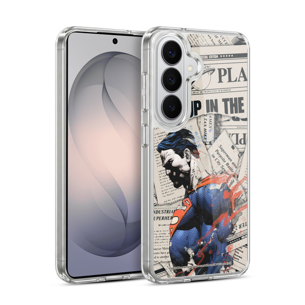 Superman DC Comics 80th Anniversary Newspaper Soft Gel Case for Samsung Galaxy S26