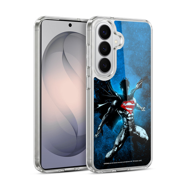 Superman DC Comics 80th Anniversary Splatter Soft Gel Case for Samsung Galaxy S26 Plus