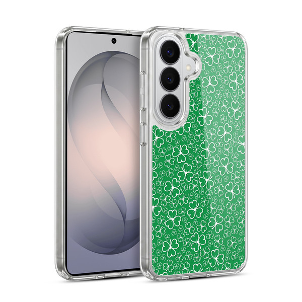 Head Case Designs Shamrock Patterns Ditsy Outlines Soft Gel Case for Samsung Galaxy S26 Plus