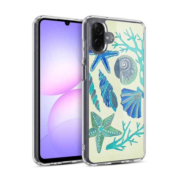 Cat Coquillette Sea Seashells Blue Soft Gel Case for Samsung Galaxy A07 4G