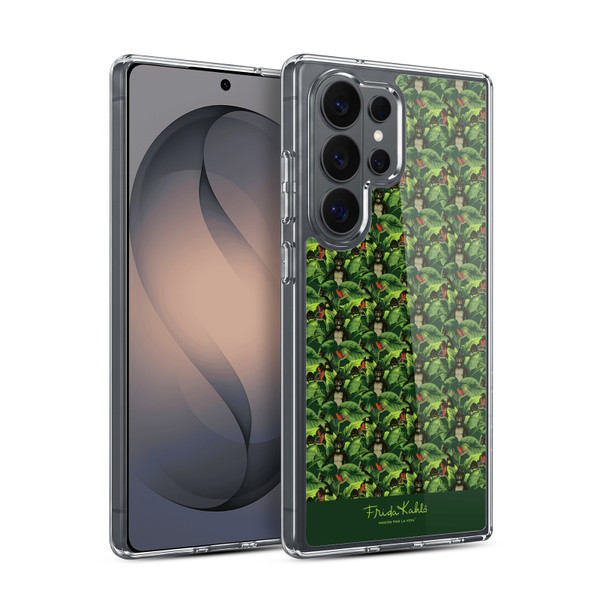 Frida Kahlo Tropical Monkey Pattern Soft Gel Case for Samsung Galaxy S26 Ultra