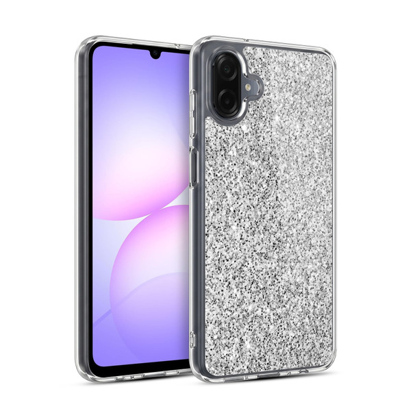 PLdesign Glitter Sparkles Silver Soft Gel Case for Samsung Galaxy A07 4G