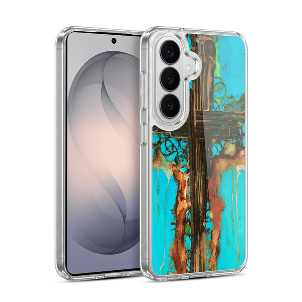 Michel Keck Religious Abstract Cross 2 Soft Gel Case for Samsung Galaxy S26 Plus