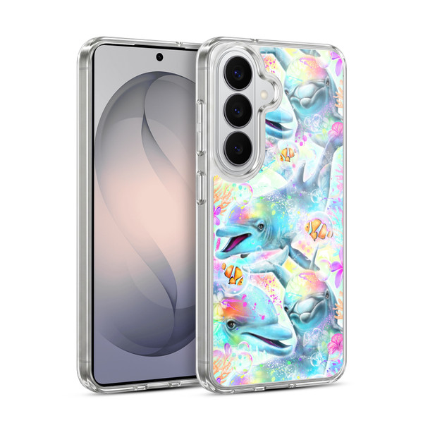 Sheena Pike Animals Rainbow Dolphins & Fish Soft Gel Case for Samsung Galaxy S26