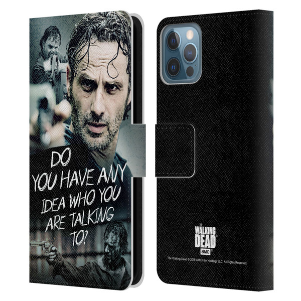 AMC The Walking Dead Rick Grimes Legacy Question Leather Book Wallet Case Cover For Apple iPhone 12 / iPhone 12 Pro