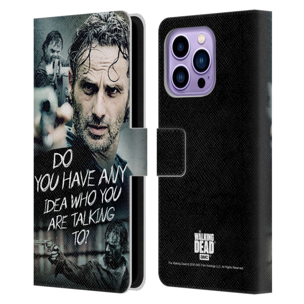 AMC The Walking Dead Rick Grimes Legacy Question Leather Book Wallet Case Cover For Apple iPhone 14 Pro Max