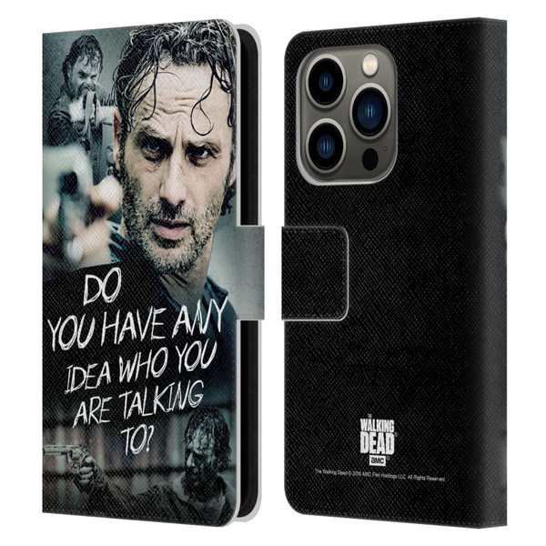 AMC The Walking Dead Rick Grimes Legacy Question Leather Book Wallet Case Cover For Apple iPhone 14 Pro