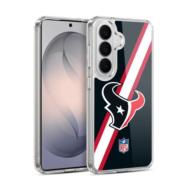 NFL Houston Texans Logo Stripes Soft Gel Case for Samsung Galaxy S26 Plus