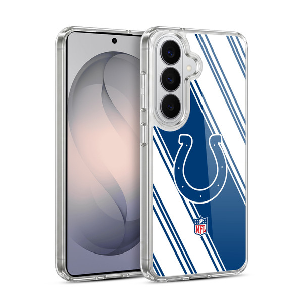 NFL Indianapolis Colts Artwork Stripes Soft Gel Case for Samsung Galaxy S26 Plus