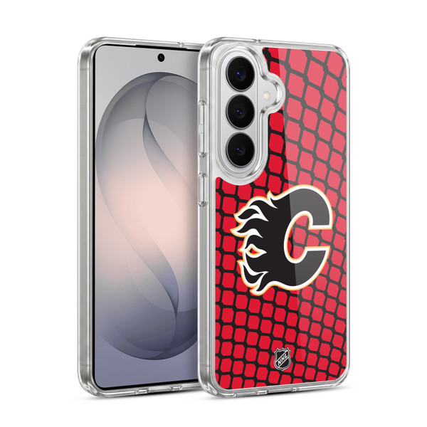 NHL Calgary Flames Net Pattern Soft Gel Case for Samsung Galaxy S26