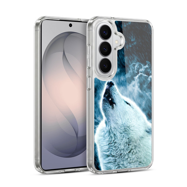 Simone Gatterwe Animals 2 Howling Wolf Soft Gel Case for Samsung Galaxy S26
