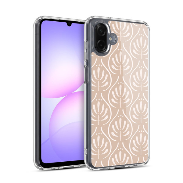 Anis Illustration Mix Pattern Boho Beige Soft Gel Case for Samsung Galaxy A07 4G