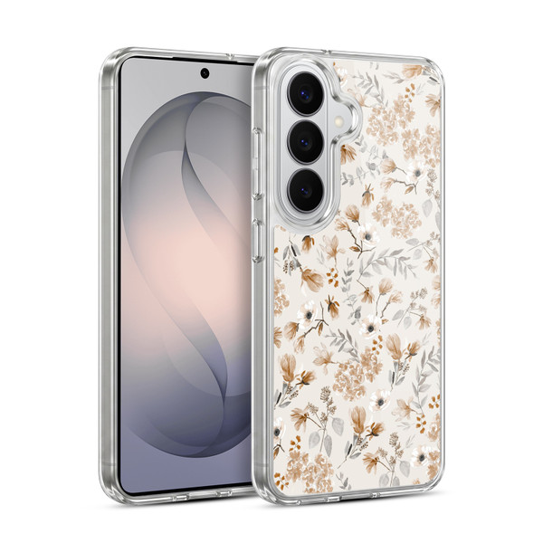 Anis Illustration Mix Pattern Romantic Neutrals Soft Gel Case for Samsung Galaxy S26
