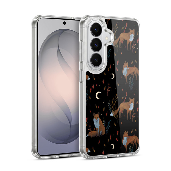 Episodic Drawing Art Foxes Pattern Soft Gel Case for Samsung Galaxy S26