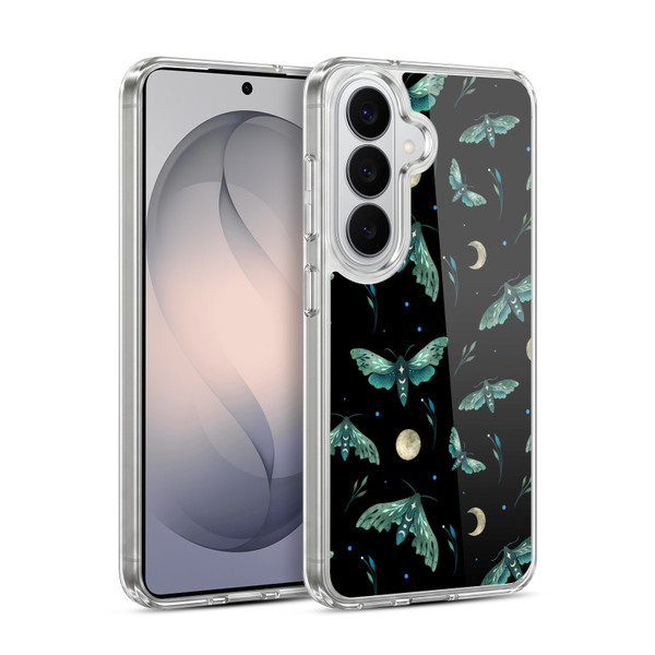Episodic Drawing Art Lime Hawk Moth Pattern Soft Gel Case for Samsung Galaxy S26