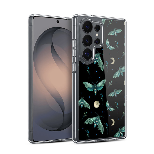 Episodic Drawing Art Lime Hawk Moth Pattern Soft Gel Case for Samsung Galaxy S26 Ultra