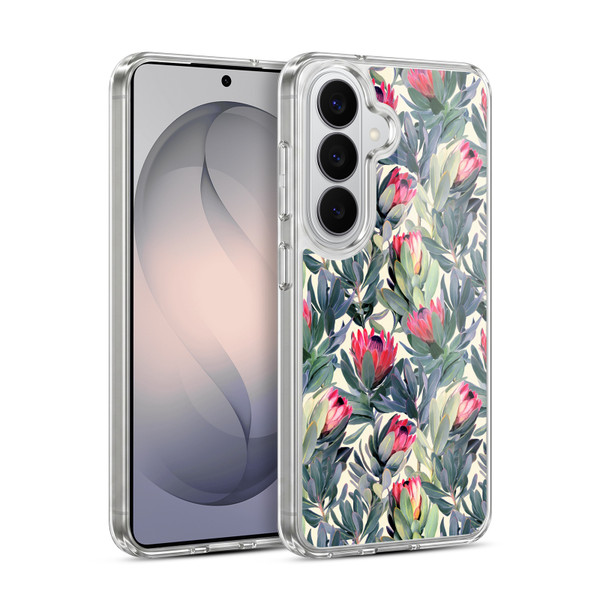 Micklyn Le Feuvre Florals Painted Protea Soft Gel Case for Samsung Galaxy S26