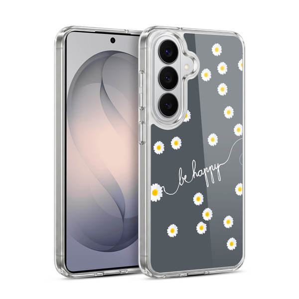 Monika Strigel Happy Daisy Grey Soft Gel Case for Samsung Galaxy S26 Plus