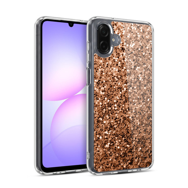 PLdesign Sparkle Prints Bronze Soft Gel Case for Samsung Galaxy A07 4G