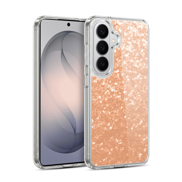 PLdesign Sparkle Prints Peach Soft Gel Case for Samsung Galaxy S26 Plus