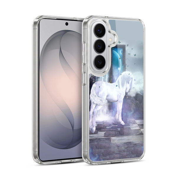 Simone Gatterwe Pegasus And Unicorns Silver Unicorn Soft Gel Case for Samsung Galaxy S26 Plus