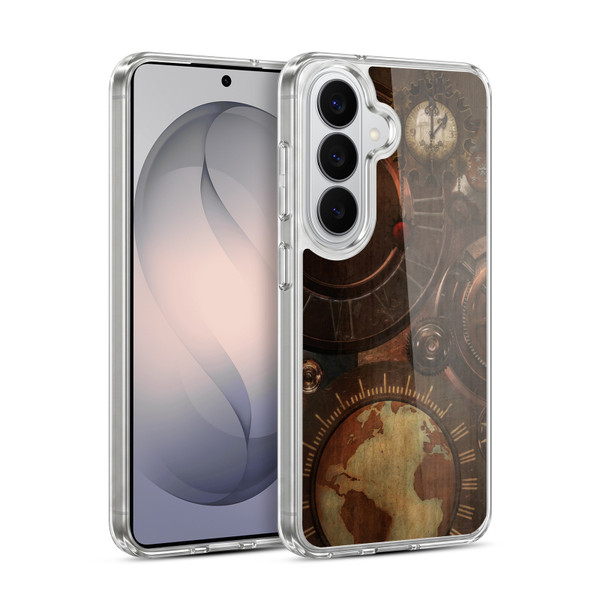 Simone Gatterwe Steampunk Clocks And Gears Soft Gel Case for Samsung Galaxy S26 Plus