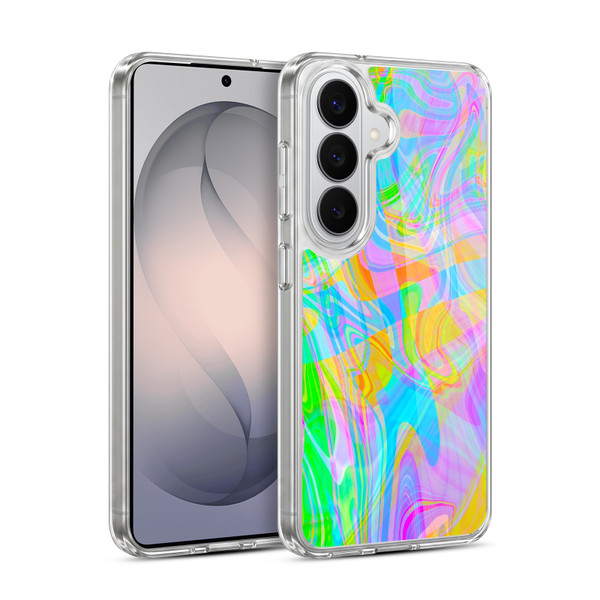 Suzan Lind Marble Abstract Rainbow Soft Gel Case for Samsung Galaxy S26