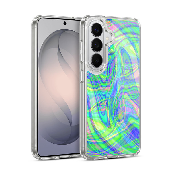 Suzan Lind Marble Green Purple Soft Gel Case for Samsung Galaxy S26 Plus