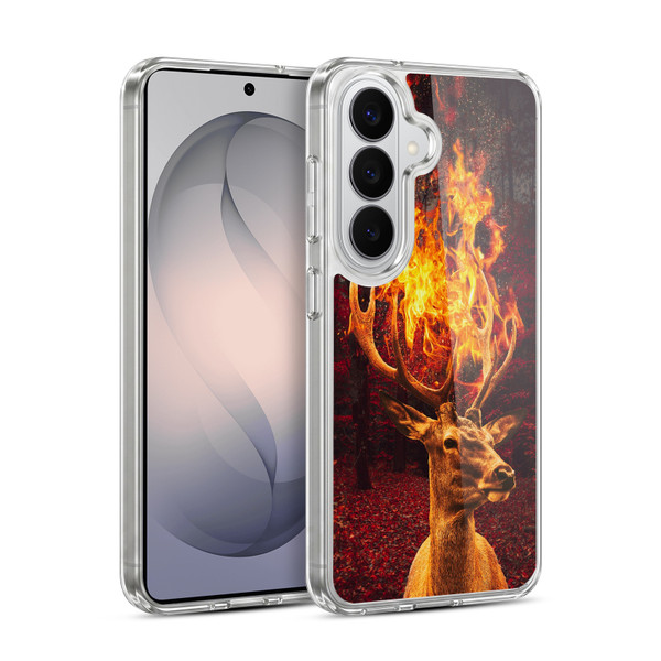 Dave Loblaw Animals Fire Deer Forest Soft Gel Case for Samsung Galaxy S26
