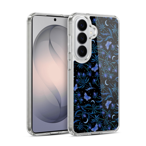 Episodic Drawing Pattern Blue Thistle Soft Gel Case for Samsung Galaxy S26 Plus