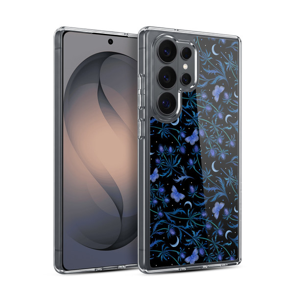 Episodic Drawing Pattern Blue Thistle Soft Gel Case for Samsung Galaxy S26 Ultra