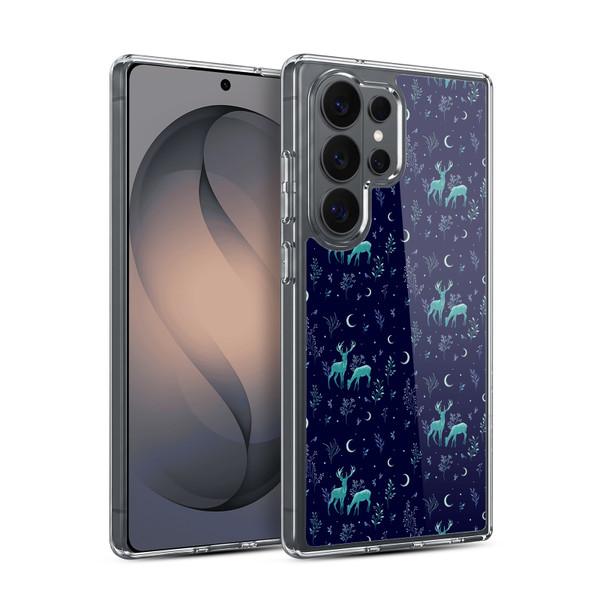 Episodic Drawing Pattern Deers In The Moonlight Soft Gel Case for Samsung Galaxy S26 Ultra