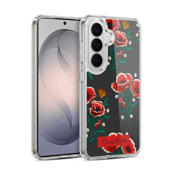Frida Kahlo Flowers Red Soft Gel Case for Samsung Galaxy S26