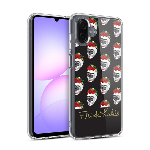 Frida Kahlo Roses Skull Pattern Soft Gel Case for Samsung Galaxy A07 4G