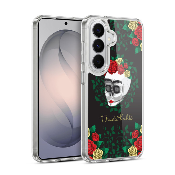 Frida Kahlo Roses Skull Bloom Soft Gel Case for Samsung Galaxy S26