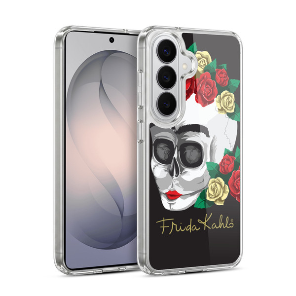Frida Kahlo Roses Skull Soft Gel Case for Samsung Galaxy S26