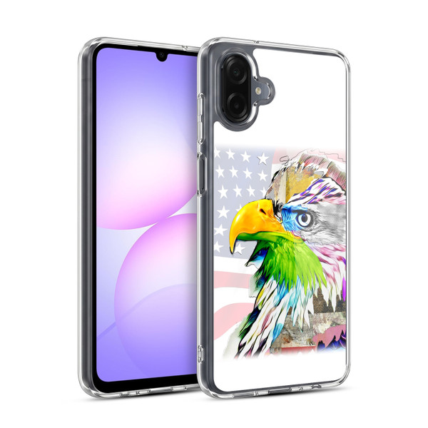 Michel Keck Animal Collage Eagle Soft Gel Case for Samsung Galaxy A07 4G