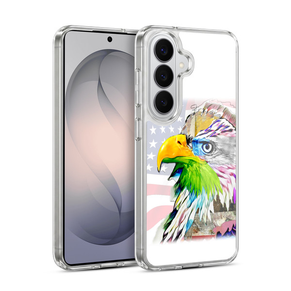 Michel Keck Animal Collage Eagle Soft Gel Case for Samsung Galaxy S26 Plus