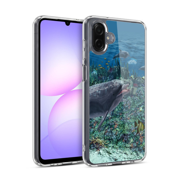 Simone Gatterwe Dolphins Reef Play Soft Gel Case for Samsung Galaxy A07 4G