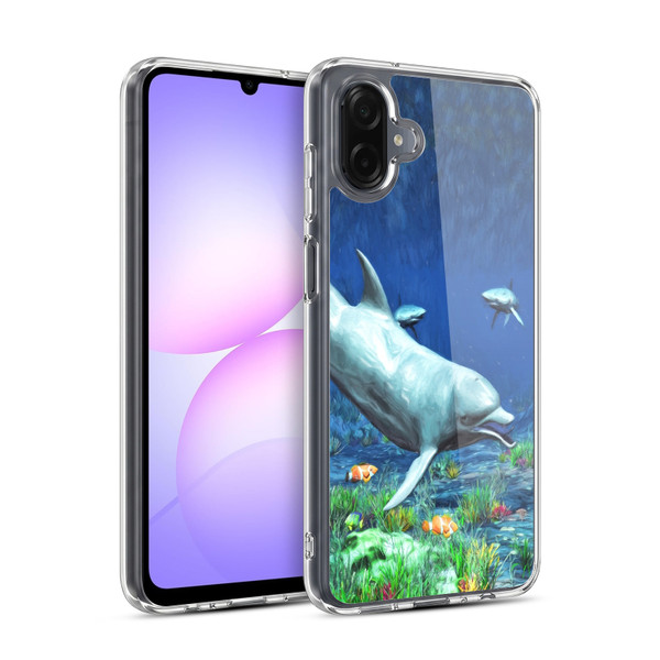 Simone Gatterwe Dolphins Underwater Soft Gel Case for Samsung Galaxy A07 4G