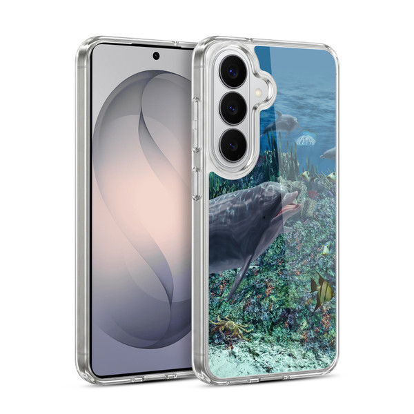 Simone Gatterwe Dolphins Reef Play Soft Gel Case for Samsung Galaxy S26