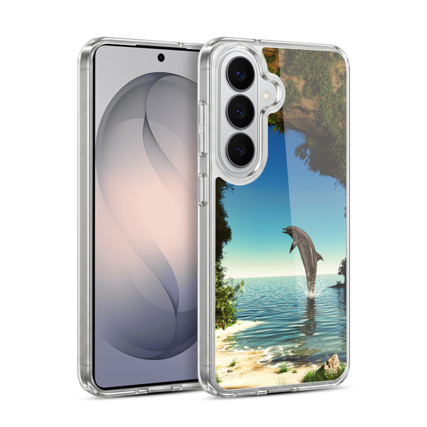 Simone Gatterwe Dolphins Hidden Cave Soft Gel Case for Samsung Galaxy S26 Plus