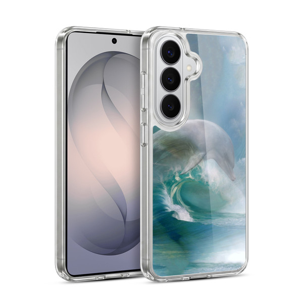 Simone Gatterwe Dolphins Ocean Waves Soft Gel Case for Samsung Galaxy S26 Plus