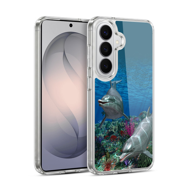 Simone Gatterwe Dolphins Twins Soft Gel Case for Samsung Galaxy S26 Plus