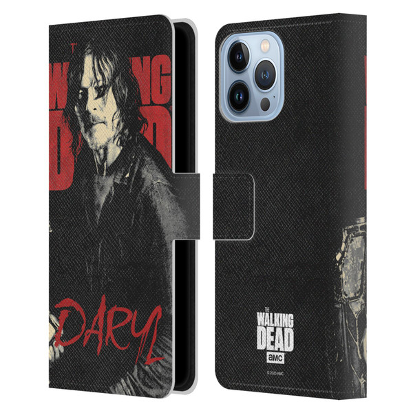 AMC The Walking Dead Season 10 Character Portraits Daryl Leather Book Wallet Case Cover For Apple iPhone 13 Pro Max