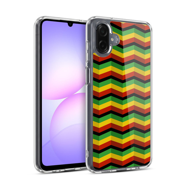 Head Case Designs Rasta Colour Patterns Zigzag Soft Gel Case for Samsung Galaxy A07 4G
